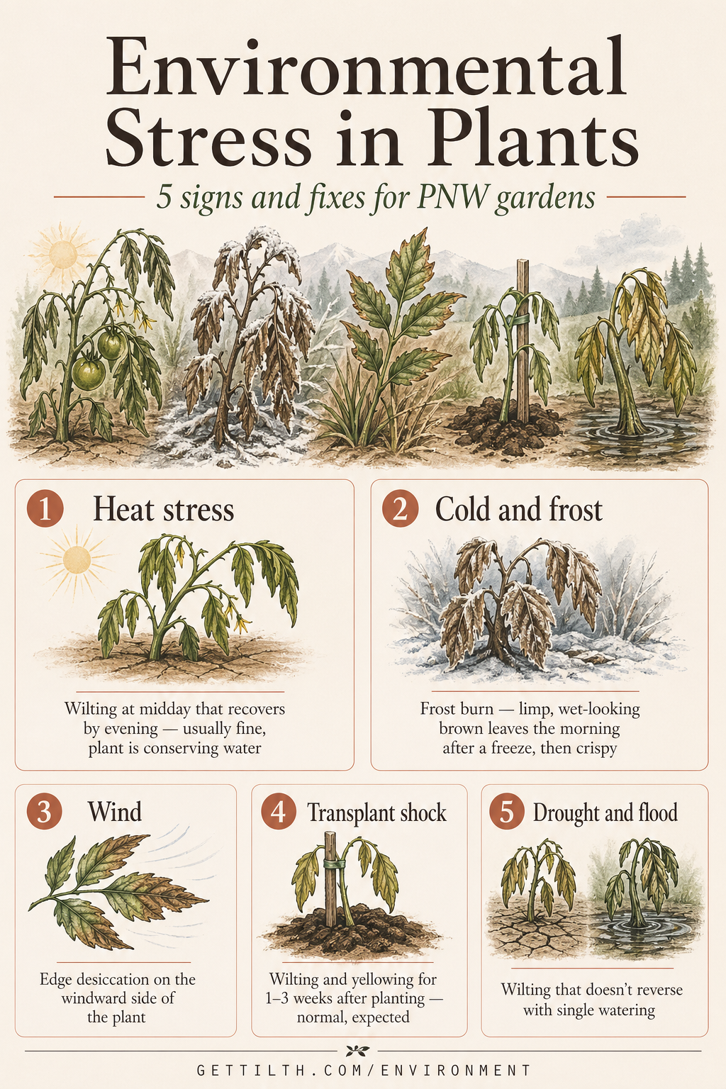 Environmental stress in plants pin