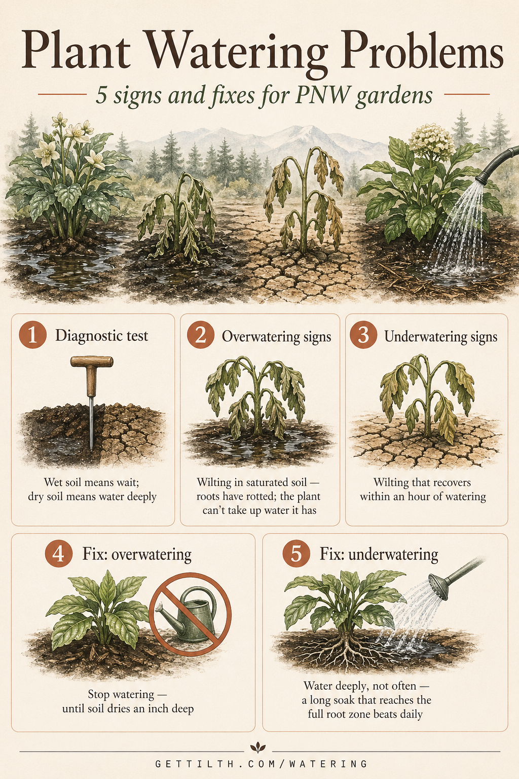 Overwatering vs underwatering pin